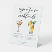 エスプレッソマルティーニピナコラダカクテルメニュー 台座サイン (正面)