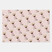 エスプレッソマルティーニピンクボウフェミニン ラッピングペーパーシート (正面2)