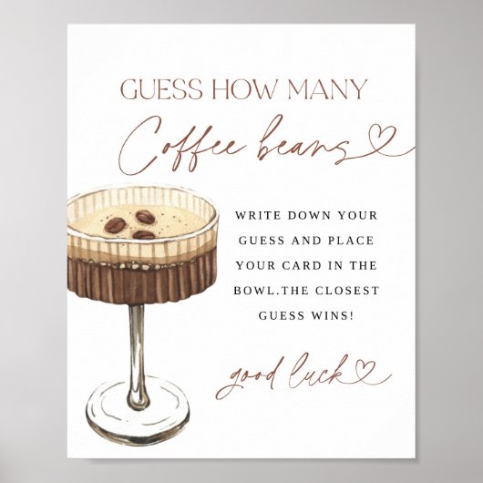 エスプレッソマルティーニブライダルシャワーいくつサインを推測 ポスター (正面)