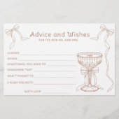 エスプレッソマルティーニブライダルシャワーアドバイスとウィッシュ 便箋 (正面)