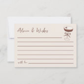 エスプレッソマルティーニブライダルシャワーアドバイス&ウィッシュ ノートカード (正面)