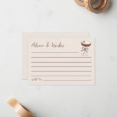 エスプレッソマルティーニブライダルシャワーアドバイス&ウィッシュ ノートカード (正面/裏面インサイチュ)