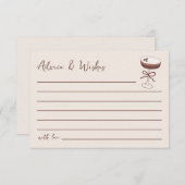 エスプレッソマルティーニブライダルシャワーアドバイス&ウィッシュ ノートカード (正面/裏面)