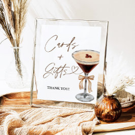 エスプレッソマルティーニブライダルシャワーカード&ギフトサイン ポスター