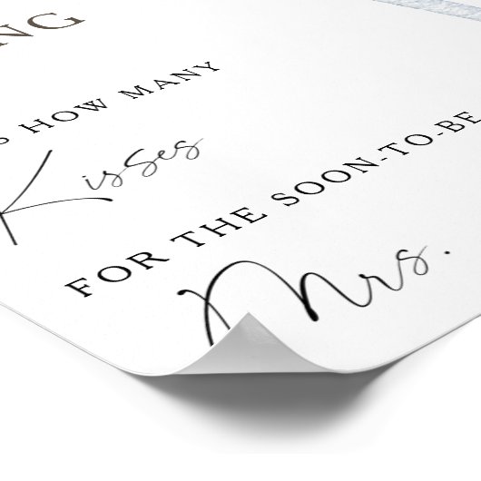 エスプレッソマルティーニブライダルシャワー何人のキス ポスター (角)