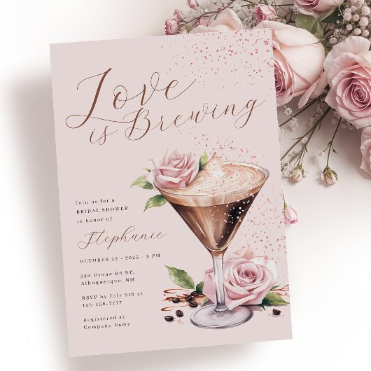 エスプレッソマルティーニブライダルシャワー招待 招待状