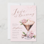 エスプレッソマルティーニブライダルシャワー招待 招待状 (正面)