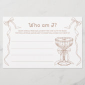 エスプレッソマルティーニブライダルシャワー誰が私のゲーム 便箋 (正面)