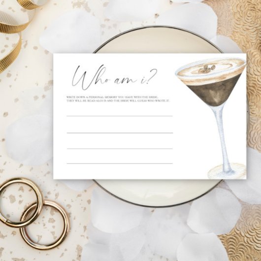 エスプレッソマルティーニブライダルシャワー誰が私のゲーム 便箋