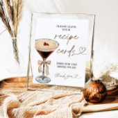 エスプレッソマルティーニブライダルレシピカードサイン、レシピ ポスター