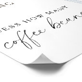 エスプレッソマルティーニブライダル – コーヒー豆の数 ポスター (角)