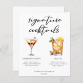 エスプレッソマルティーニマイタイカクテル結婚ズメニュー (正面/裏面)