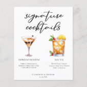 エスプレッソマルティーニマイタイカクテル結婚ズメニュー (正面)