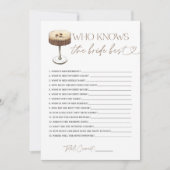 エスプレッソマルティーニラブイズブルーイングブライダルシャワー シーズンカード (正面)