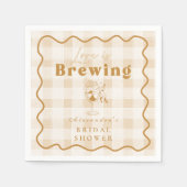 エスプレッソマルティーニラブイズブルーイングブライダルシャワー スタンダードカクテルナプキン (正面)