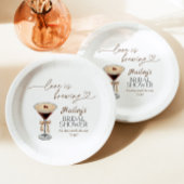 エスプレッソマルティーニラブイズブルーイングブライダルシャワー ペーパープレート