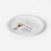 エスプレッソマルティーニラブイズブルーイングブライダルシャワー ペーパープレート (アングル)