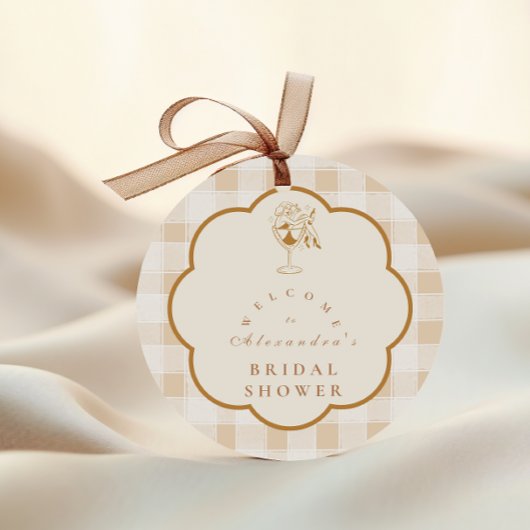 エスプレッソマルティーニラブイズブルーイングブライダルシャワー ラウンドシール