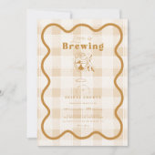 エスプレッソマルティーニラブイズブルーイングブライダルシャワー 招待状 (正面)