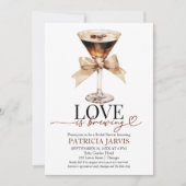 エスプレッソマルティーニラブイズブルーイングブライダルシャワー 招待状 (正面)