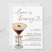 エスプレッソマルティーニラブイズブルーイングブライダルシャワー 招待状 (正面)