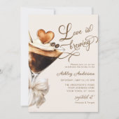 エスプレッソマルティーニラブイズブルーイングブライダルシャワー 招待状 (正面)