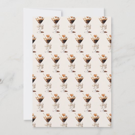 エスプレッソマルティーニラブイズブルーイングブライダルシャワー 招待状 (裏面)