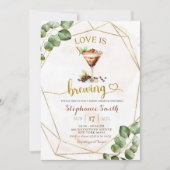 エスプレッソマルティーニラブイズブルーイングブライダルシャワー 招待状 (正面)