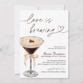 エスプレッソマルティーニラブイズブルーイングブライダルシャワー 招待状 (正面)