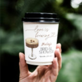 エスプレッソマルティーニラブイズブルーイングブライダルシャワー 紙コップ