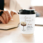 エスプレッソマルティーニラブイズブルーイングブライダルシャワー 紙コップ