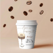 エスプレッソマルティーニラブイズブルーイングブライダルシャワー 紙コップ