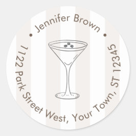 エスプレッソマルティーニラブイズブルーイング差出人住所 ラウンドシール