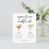 エスプレッソマルティーニレモンドロップカクテルメニュー (スタンド正面)