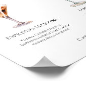 エスプレッソマルティーニレモンドロップカクテル結婚ズメニュー ポスター (角)