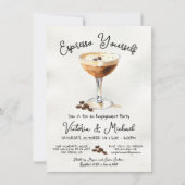 エスプレッソマルティーニ婚約パーティ 招待状 (正面)