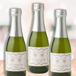 エスプレッソマルティーニ手描きバチェロレッテ スパークリングワインラベル