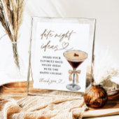 エスプレッソマルティーニ日付ナイトアイディア標識 ポスター