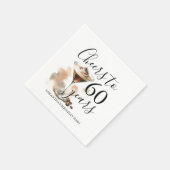 エスプレッソマルティーニ60誕生日カクテルナプキンス スタンダードカクテルナプキン (角)