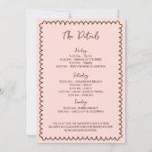 エスプレッソマルティーニ&結婚式手描お洒落き 招待状 (裏面)