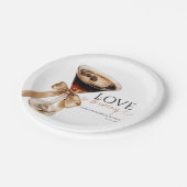 エスプレッソマーティニー ラブ イズ ブリュイング ブライズシャワー ペーパープレート (アングル)