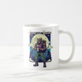 エスプレッソムーンウェアウルフコーヒーキャンピングイラスト コーヒーマグカップ
