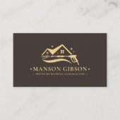 エスプレッソモダンプレッシャーウォッシング業者のロゴ 名刺 (正面)