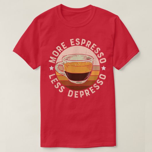エスプレッソレスのコーヒー Tシャツ (デザイン正面)