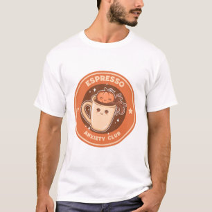 エスプレッソ不安クラブ カフェインと不安 Tシャツ