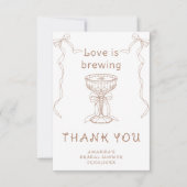 エスプレッソ描マルティニありがとうブライダルシャワー サンキューカード (正面)
