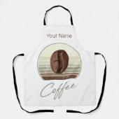 エスプレッソ用コーヒー豆及びレトロバリスタ エプロン (正面)