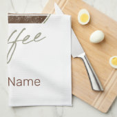 エスプレッソ用コーヒー豆及びレトロバリスタ キッチンタオル (四つ折り)