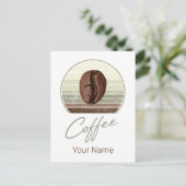 エスプレッソ用コーヒー豆及びレトロバリスタ シーズンポストカード (スタンド正面)