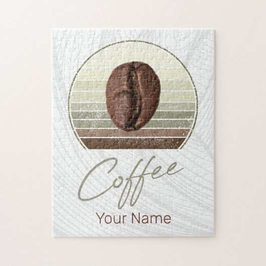 エスプレッソ用コーヒー豆及びレトロバリスタ ジグソーパズル (縦)